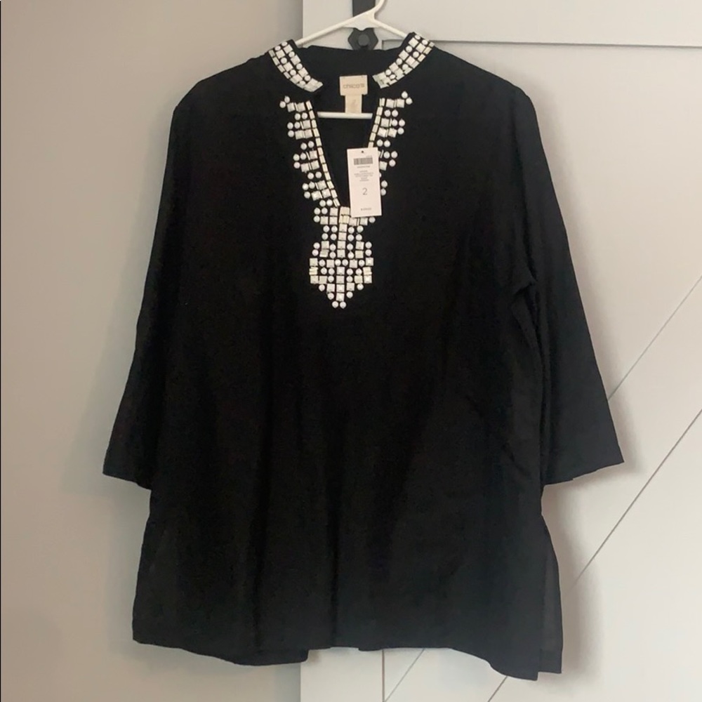 NWT Chico’s blouse or tunic embellished